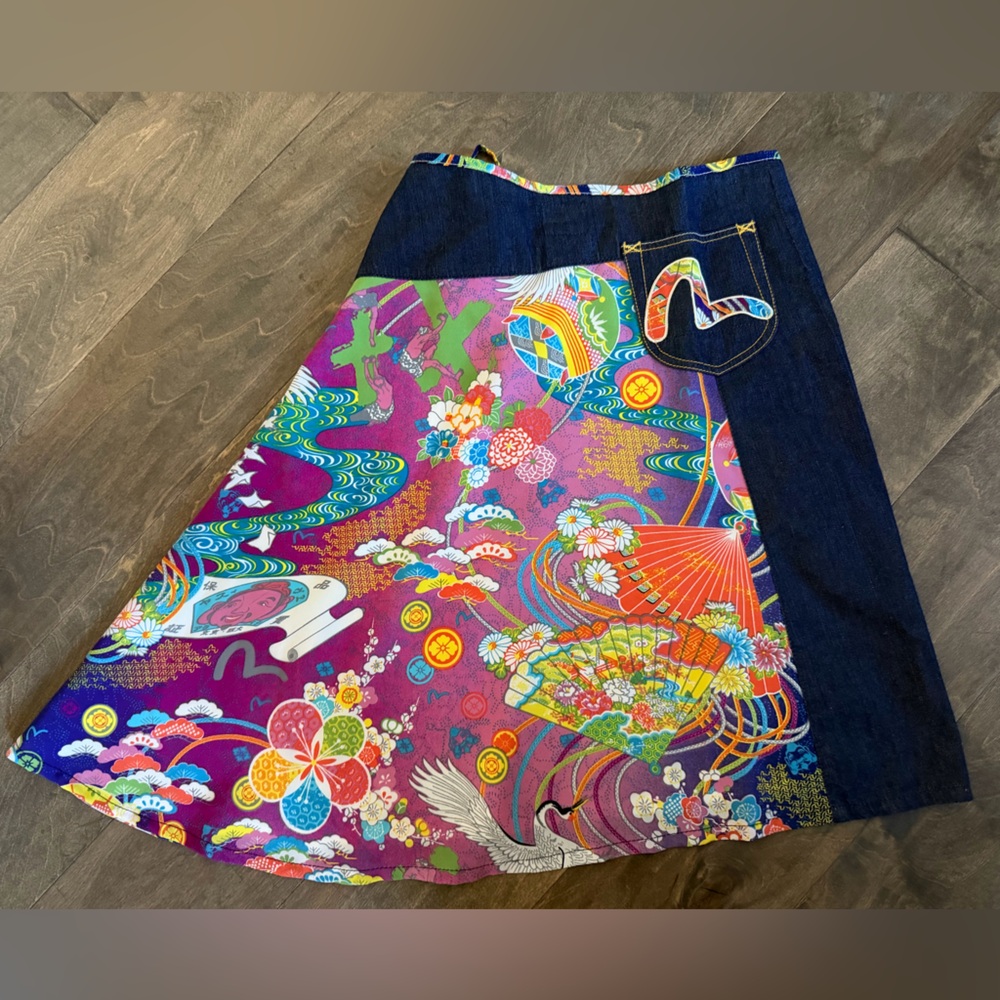 Vintage Evisu Hakama Skirt size‎ L Made in Hong Kong Rare like new